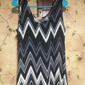 Jon & Anna New York Size 1X Black patterned Dress